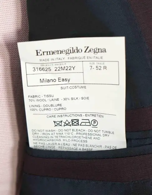 Older Zegna inner label. 